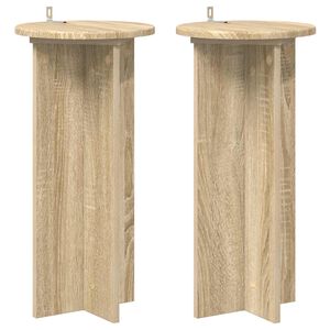 vidaXL Kasviteline 2 pcs Sonoma-tammi 29,5 x 29,5 x 60 cm Tekninen puu