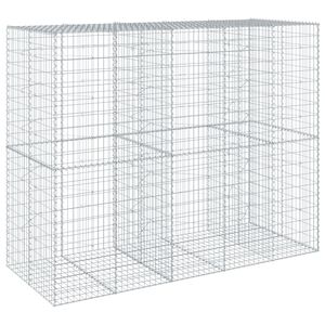 vidaXL Kivikori katolla 250x100x200 cm galvanoitu rauta