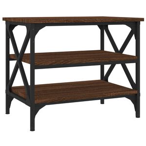 vidaXL Sivup&ouml;yt&auml; ruskea tammi 55x38x45 cm tekninen puu