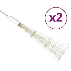 vidaXL Joulun ilotulitusulkovalo 2 kpl moniv&auml;rinen 20 cm 280 LED-valoa