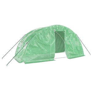 vidaXL Kasvihuone ter&auml;srungolla vihre&auml; 10 m&sup2; 5x2x2,3 m