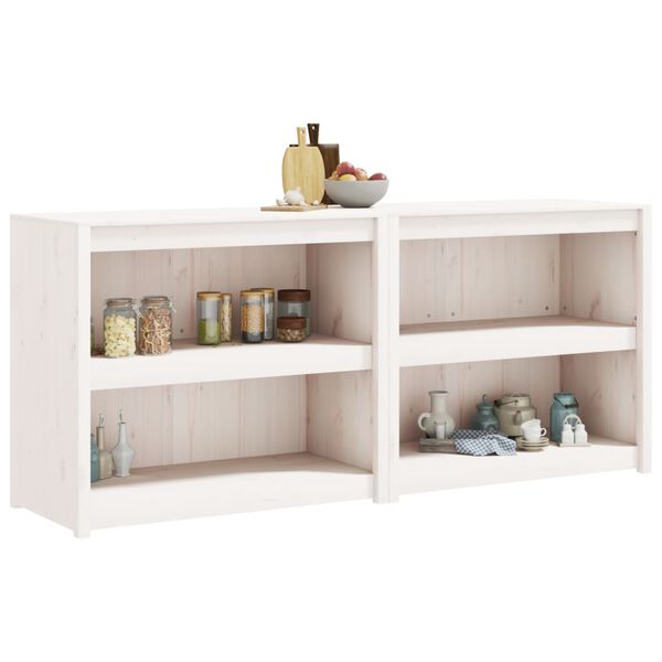 vidaXL Ulkokeitti&ouml;kaapit 2 kpl valkoinen t&auml;ysi m&auml;nty