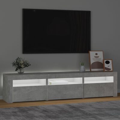 vidaXL TV-taso LED-valoilla betoninharmaa 180x35x40 cm
