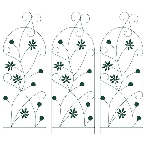 vidaXL Puutarha-aita 3 pcs Vihre&auml; 112 x 40 cm Ter&auml;s