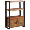 vidaXL Kirjahylly ovilla Ruskea Massiivinen kierrätetty puu ja metalli