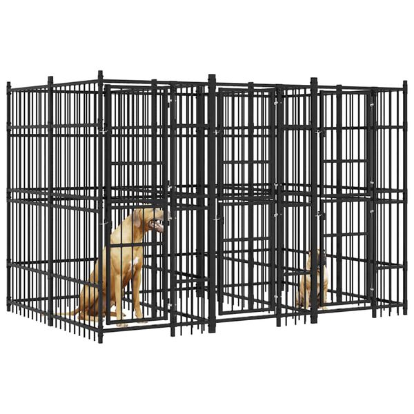 vidaXL Koiran ulkoh&auml;kki ter&auml;s 7,37 m&sup2;