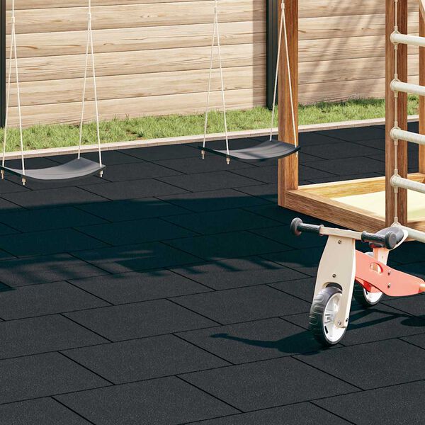 vidaXL Kaatumissuojalevyt 18 kpl kumi 50x50x3 cm musta