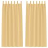 vidaXL Pimentävä verho renkailla 2 pcs Beige 245 x 140 cm Polyesteri