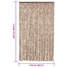 vidaXL Hy&ouml;nteisverho beige ja tummanruskea 118x220 cm chenille