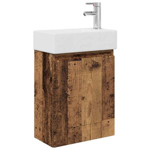 vidaXL Kylpyhuoneen kaappi hanalla Vanha puu 45,5 x 22,5 x 84 cm