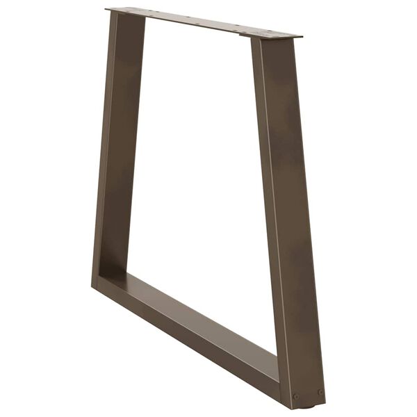 vidaXL Ruokapöydän jalat V-muotoiset 3 kpl Luonnonvärinen teräs 90x(72-73,3) cm Teräs