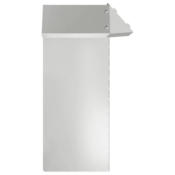 vidaXL Etanaaita 4 pcs Hopea 13,5 x 13,5 x 25 cm Galvanoitu ter&auml;s