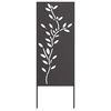 vidaXL Puutarhan yksityisyyden verho Kukallinen Musta 50 x 140 cm