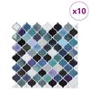 vidaXL Lanturn-laatta 10 pcs Sinivihre&auml; 27 x 27 cm Polyuretaani ja PET
