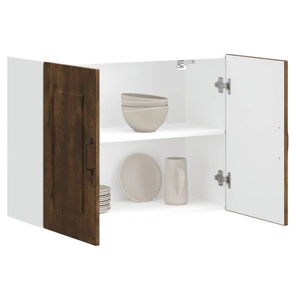 vidaXL Keitti&ouml;n sein&auml;kaappi Kalmar savustettu tammi teknillinen puu