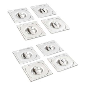 Kannet GN 1/6 pannulle 8 kpl ruostumaton ter&auml;s