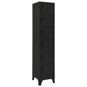 vidaXL Pukukaappi musta 38x40x180 cm ter&auml;s