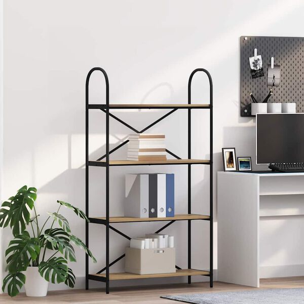 vidaXL Kirjahylly Artisan tammi 80 x 30 x 146 cm Tekninen puu