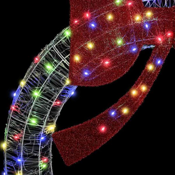 vidaXL Seppele 150 LED-valoilla Monivärinen 120 cm Akryyli