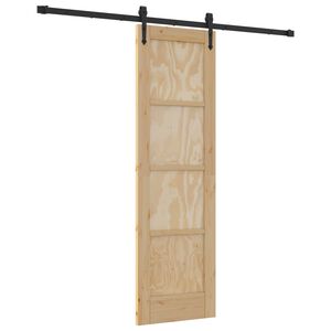 vidaXL Liukuovi ORKDAL 61 x 198,5 cm T&auml;ysi m&auml;nty Luonnollinen ja musta