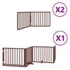 vidaXL Koiraportti kokoontaittuva 8 paneelia ruskea 640 cm poppelipuu