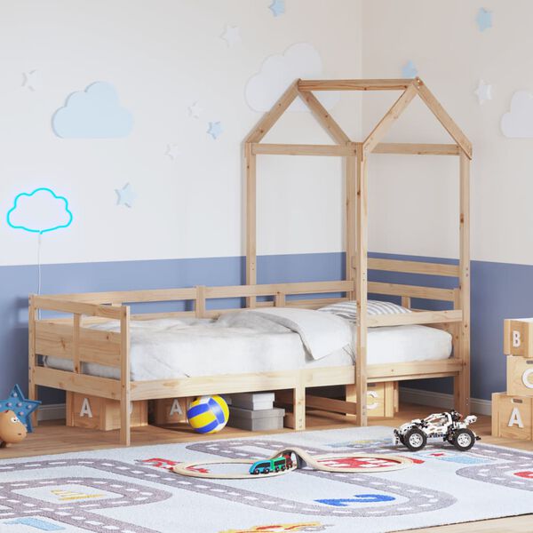 vidaXL Sohvasänky katoksella 80x200 cm täysi mänty