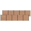 vidaXL Aidat Setti 10 kpl 1737 x 186 cm WPC ja alumiini Ruskea