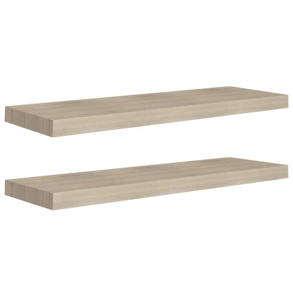vidaXL Kelluvat seinähyllyt 2 kpl tammi 80x23,5x3,8 cm MDF