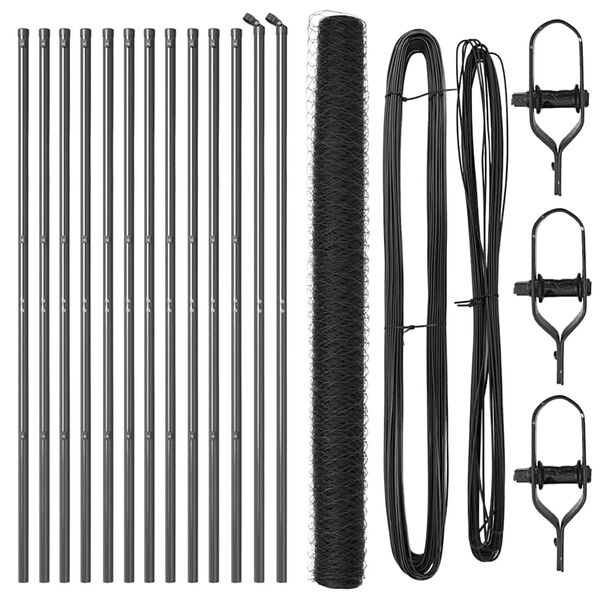 vidaXL Aitalatu Harmaa 25 x 1,5 m (36 mm verkko) Ter&auml;s