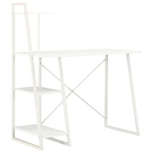 vidaXL Ty&ouml;p&ouml;yt&auml; hyllyill&auml; valkoinen 102x50x117 cm