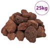 vidaXL Vulkaaniset kivet 25 kg punainen 5-8 cm