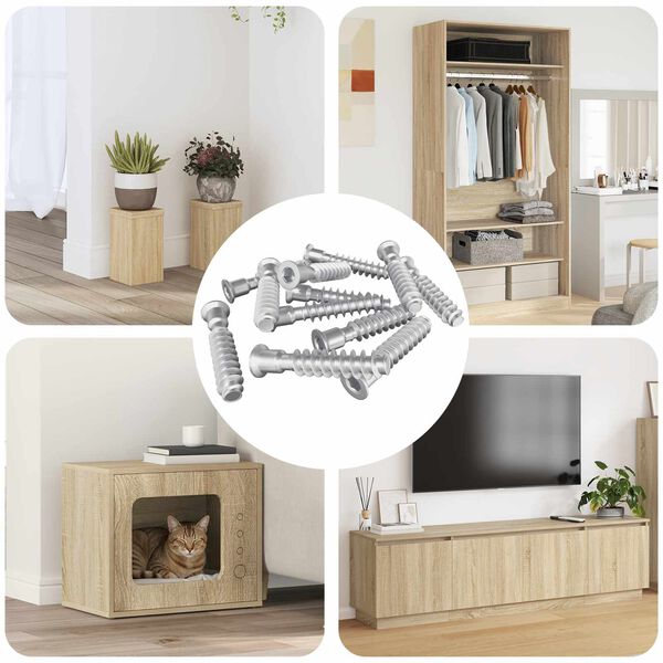 vidaXL P&auml;&auml;tykkisarja 2900 pcs Hopea Ter&auml;s