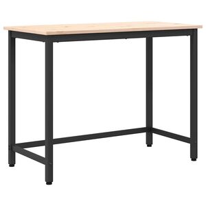 vidaXL P&ouml;yt&auml; Luonnollinen 100 x 50 x 77 cm Kehitetty puu ja ter&auml;s