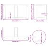 vidaXL Sohvapöydän jalat T-muotoiset 2 kpl musta 50x25x(30-31) cm teräs