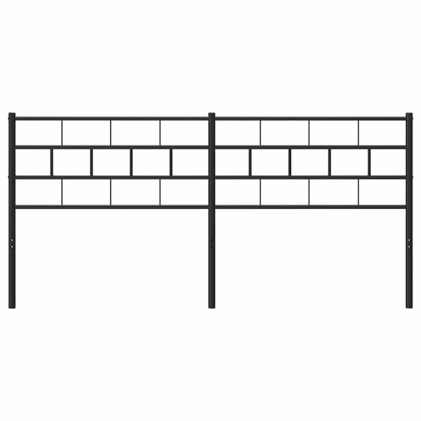 vidaXL Metallinen vaihtop&auml;&auml;ty musta 180 cm