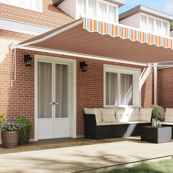 vidaXL Vetoutuva markiisi Moniv&auml;rinen 500 &times; 300 cm Kangas ja Metalli