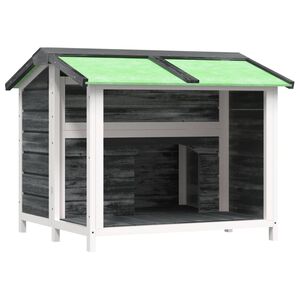 vidaXL Koirankoppi harmaa 96x87x80,5 cm t&auml;ysi m&auml;nty