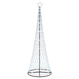 vidaXL LED-joulupuu Kylmän Valkoinen 100.5 x 100.5 x 302.5 cm Metalli