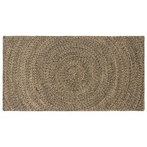 vidaXL Alue Matto Luonnollinen ja musta 80 x 150 cm Juutti