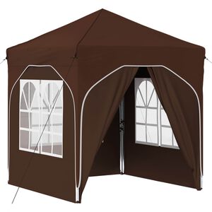 vidaXL Pop-up Juhlateltta 192 x 192 x 245 cm Ruskea