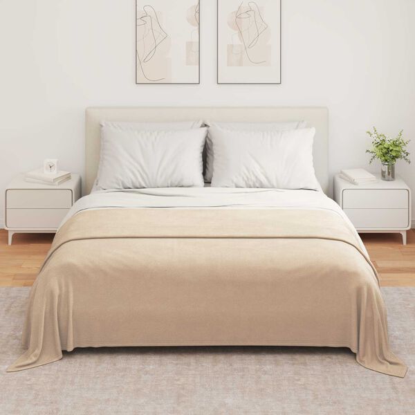 vidaXL Heittoviltti Camel 280 x 210 cm Fleese