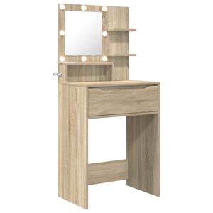 vidaXL Makuuhuoneen meikkip&ouml;yd&auml;t Sonoman tammi 80 x 39,6 x 135 cm