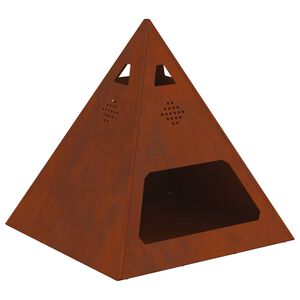 vidaXL Tulisija Ruskea 50 x 50 x 51 cm Kulunut Ter&auml;s