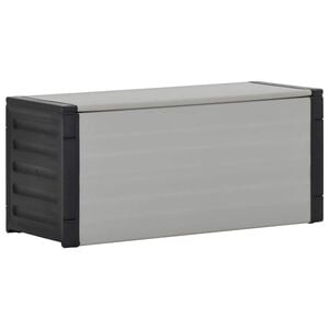 vidaXL Puutarhan roskakori harmaa 85x34x40 cm