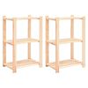 vidaXL 3-kerroksiset varastohyllyt 2 kpl 60x38x90 cm t&auml;ysi m&auml;nty 150kg