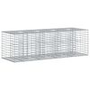 vidaXL Gabion Kohotettu Peti 180 x 60 x 55 cm Galvanoitu ter&auml;s Hopea