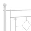 vidaXL Metallinen s&auml;ngynrunko p&auml;&auml;dyill&auml; valkoinen 107x203 cm