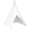 vidaXL Teepee-teltta Valkoinen 120 x 120 x 150 cm Kangas ja Muovi