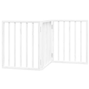 vidaXL Koiraportti kokoontaittuva 3 paneelia valk. 150 cm poppelipuu