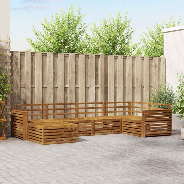 vidaXL Ulkosohvakokoelma 6 pcs Luonnollinen